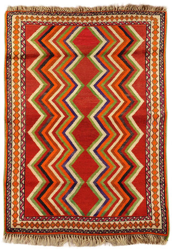 old Gabbeh Qashqai south persian tribal rug127 x 213 cm