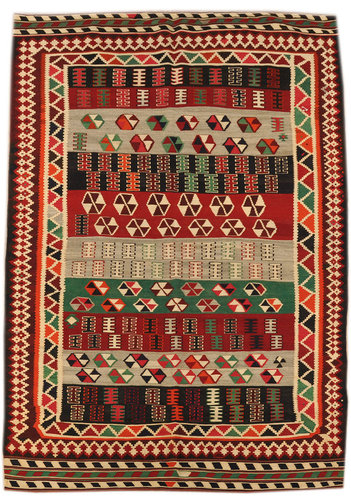 Vintage Kelim Nomaden Teppich 150 x 235 cm