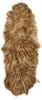 Öko Lammfell Bettvorleger goldbraun gefärbt 200 x 70 cm