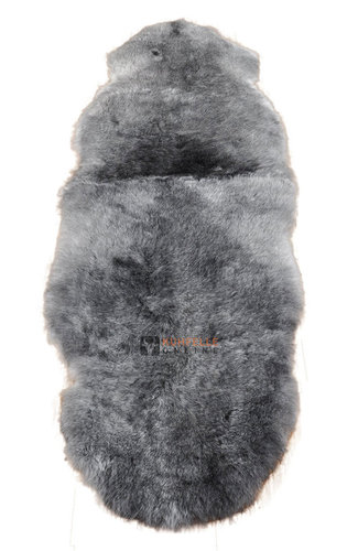 Öko Lammfell Bettvorleger silber grau 165 x 60 cm