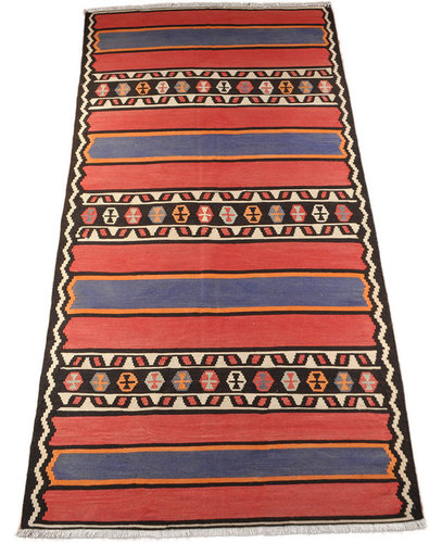Vintage Kelim Teppich Azerbaijan 311 x 146 cm