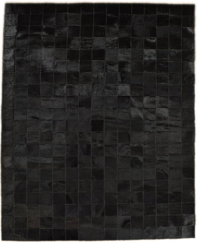 COWHIDE CARPET RUG BLACK DYED 200 x 150 cm
