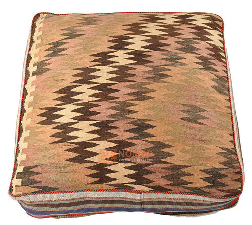 Kilim pouf floor cushion 80 x 80 x 20 cm