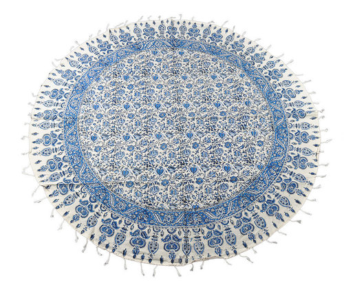 orient table cover hand printed 150 cm diameter