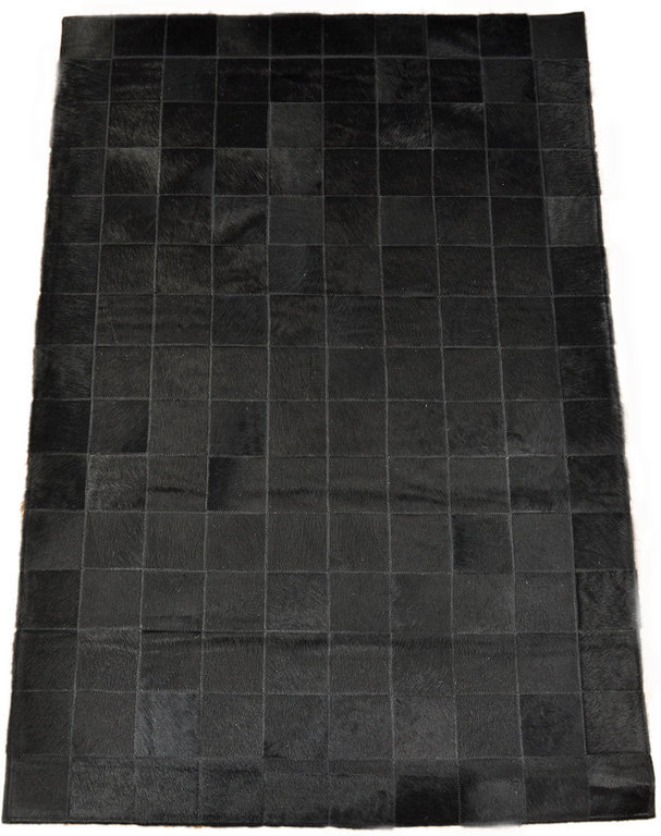 150 cm x 100 cm RUG Patchwork Teppich aus grauem Kuhfell NEU 