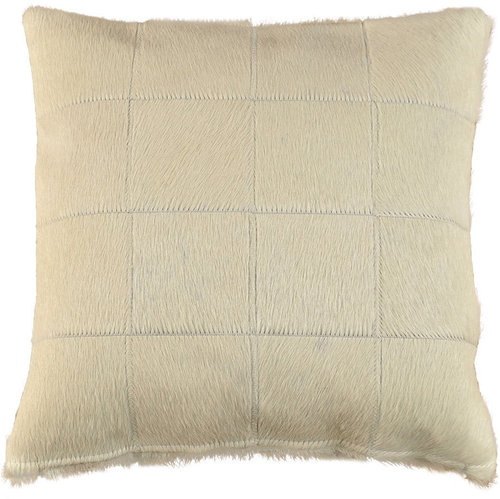 cowhide cushion cover white 40 x 40 cm