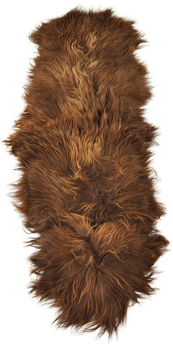 Icelandic Lambskin rug brown 210 x 70 cm