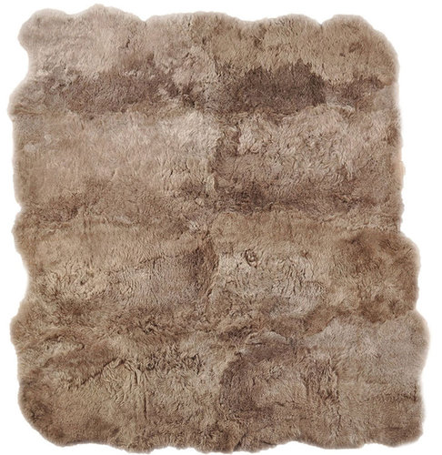 eco icelandic lambskin rug taupe 220 x 190 cm