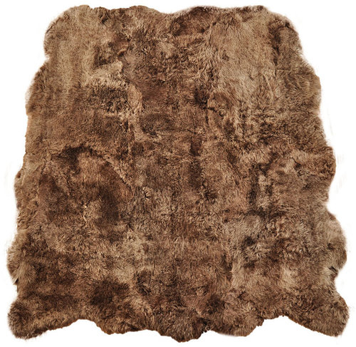 eco icelandic lambskin rug chestnut 190 x 165 cm