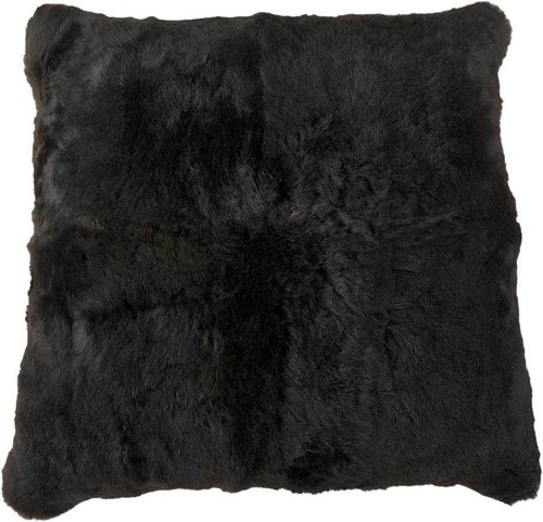 Lambskin cushion black-nature 80 x 80 cm