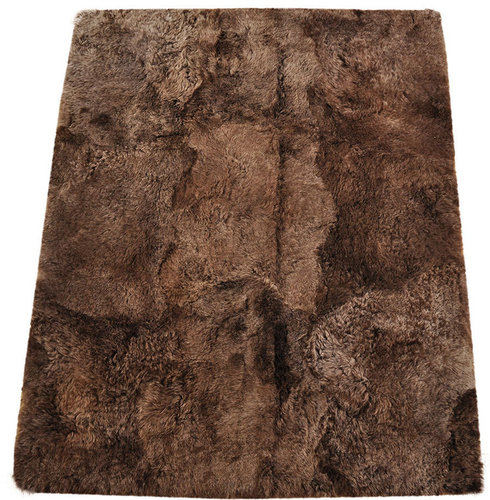 Eco lambskin rug chestnut 190 x 160 cm