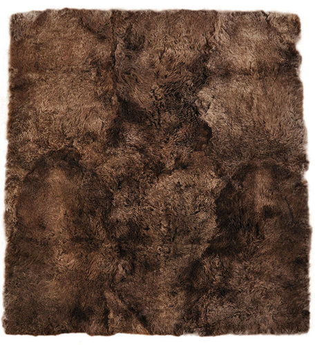Eco lambskin rug chestnut 185 x 155 cm