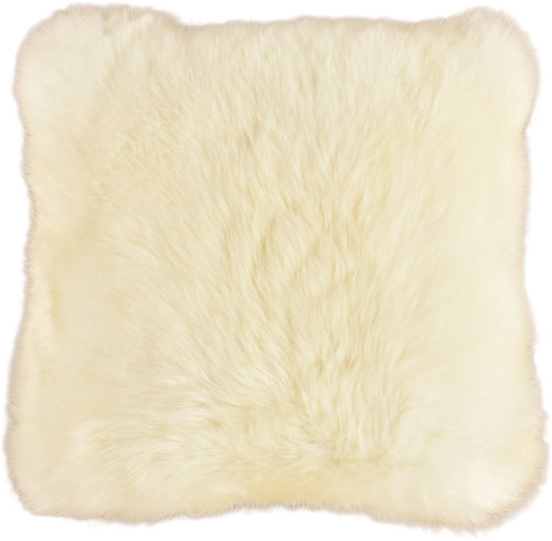 Lambskin cushion natural white ca 50 x 50 cm