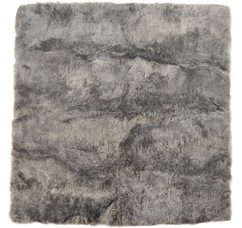 Öko Lammfell Teppich grau gefärbt 210 x 185 cm