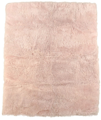 eco icelandic lambskin rug pale pink 210 x 165 cm