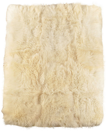 Eco lambskin rug natural white 210 x 160 cm
