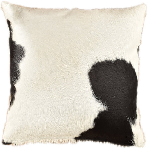 cowhide cushion cover black & white  40 x 40 cm
