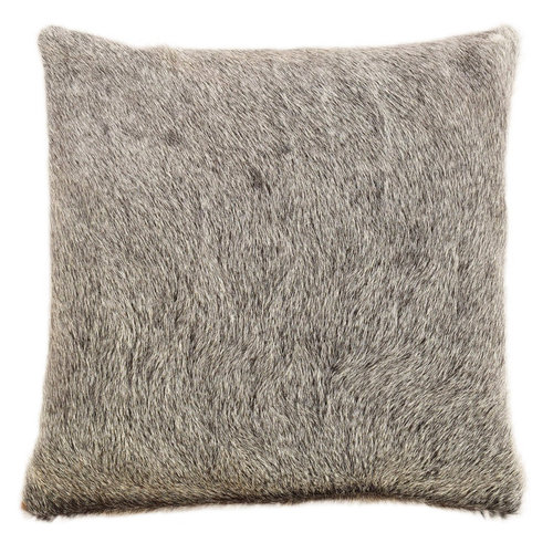 cowhide cushion cover grey 40 x 40 cm