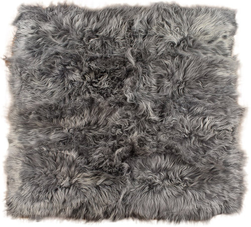 Eco lambskin rug grey 190 x 190 cm
