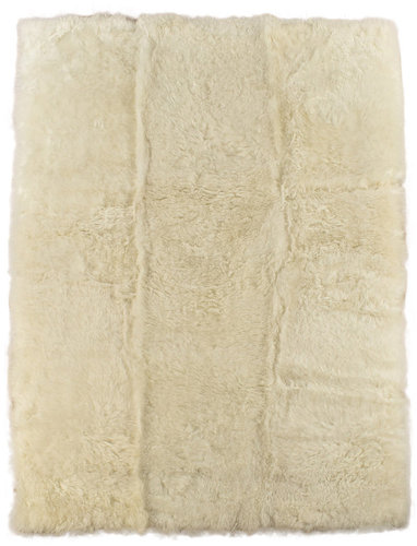 Eco lambskin rug natural white 150 x 200 cm