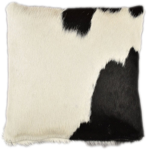 cowhide cushion cover black & white  40 x 40 cm