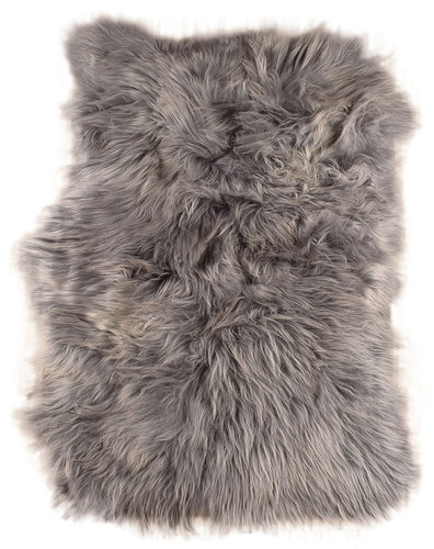 eco icelandic lambskin rug grey 100 x 170 cm