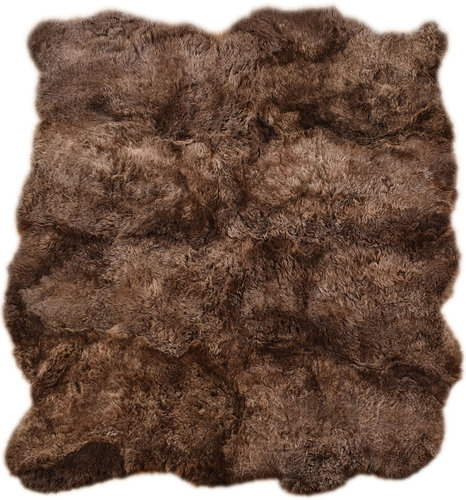 Eco lambskin rug chestnut 220 x 185 cm
