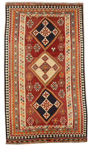 Vintage Nomaden Teppich Kelim Läufer 300 x 160 cm