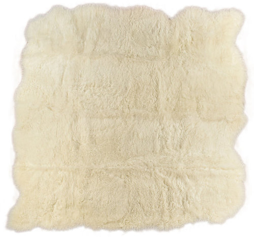 Eco lambskin rug natural white 230 x 200 cm