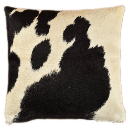 cowhide cushion cover black & white 40 x 40 cm