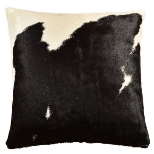 cowhide cushion cover black & white 40 x 40 cm