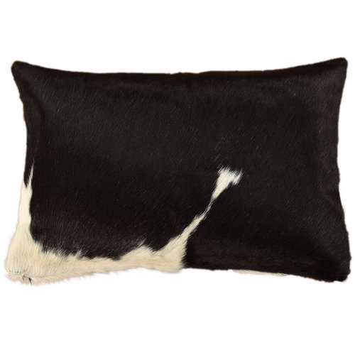 cowhide cushion cover black & white 40 x 60 cm