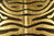 Premium Kuhfell Stierfell schwarz gold mit Zebra Optik 210 x 180 cm