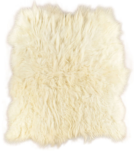 Eco lambskin rug natural white 210 x 180 cm