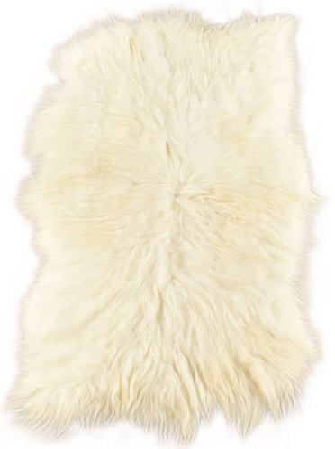 Eco lambskin rug natural white 200 x 130 cm