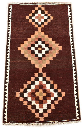 Vintage Nomaden Teppich Kelim Läufer 210 x 110 cm