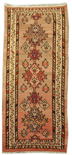 Vintage Kelim Läufer Azerbaijan 370 x 150 cm