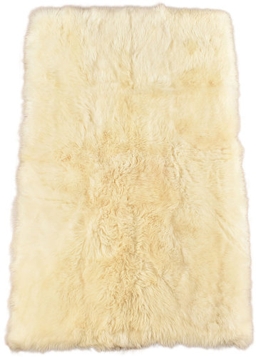 Eco lambskin rug natural white 200 x 120 cm
