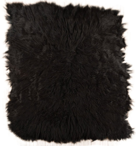 Eco lambskin rug natural black 220 x 190 cm