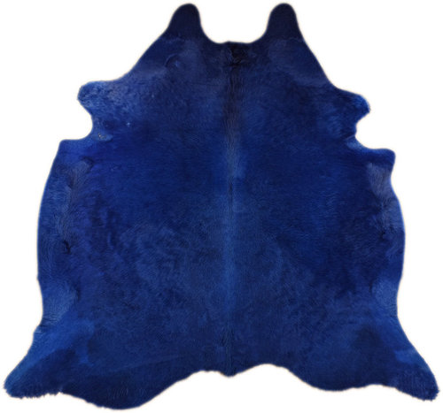 COWHIDE RUG BLUE DYED 190 x 160 cm