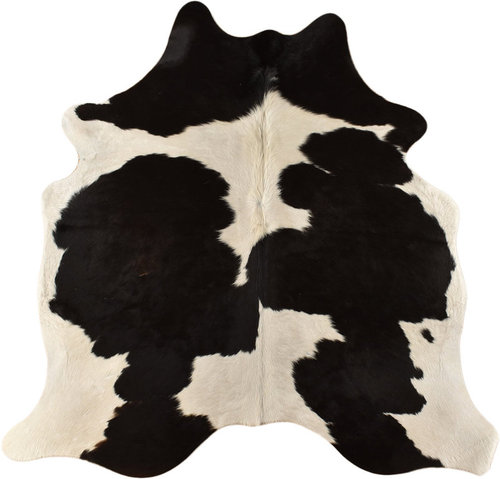 cowhide black and white 185 x 140 cm