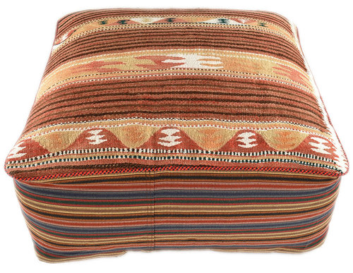 Kilim pouf floor cushion 80 x 80 x 30 cm