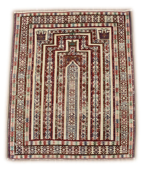 feiner antiker Turkmen Kelim 98 x 82 cm