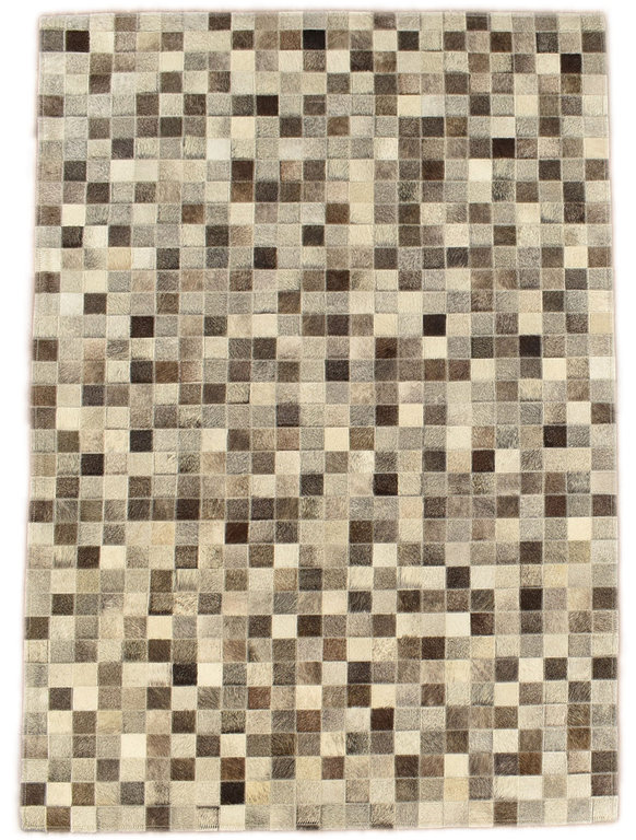 cowhide rug mix grey 180 x 120 cm