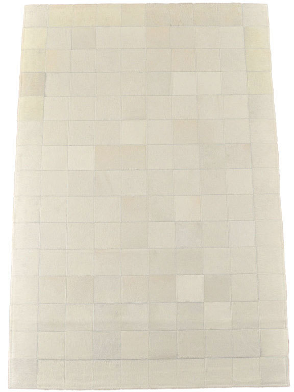 KUHFELL TEPPICH CREME WEISS 150 x 100 cm