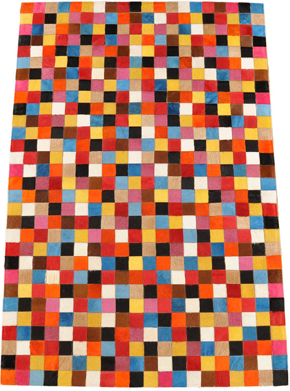 kuhfell teppich multicolor 150 x 100 cm