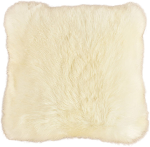 Lambskin cushion natural white 45 x 45 cm