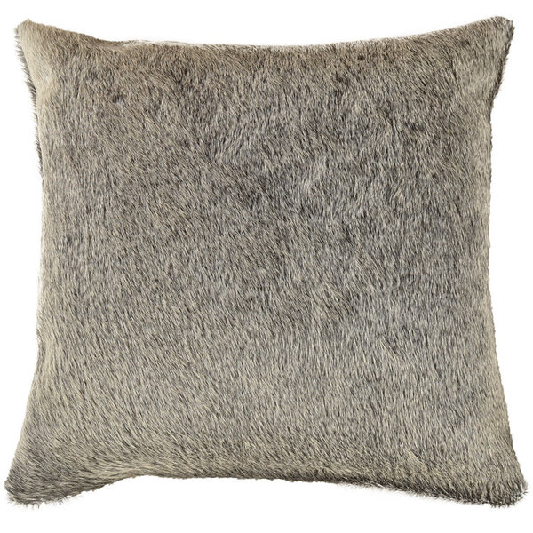 cowhide cushion cover grey 40 x 40 cm