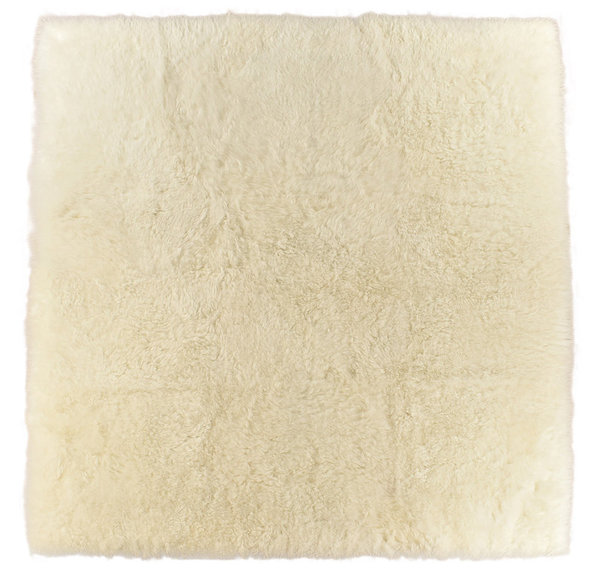 Eco lambskin rug natural white 195 x 180 cm