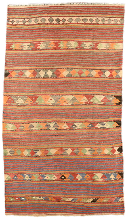 Vintage Nomaden Teppich Kelim Läufer 230 x 130 cm